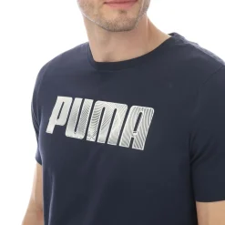 T-Shirts And Vests*Puma Mens Sportstyle Logo T-Shirt in Navy