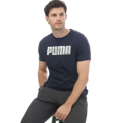 T-Shirts And Vests*Puma Mens Sportstyle Logo T-Shirt in Navy