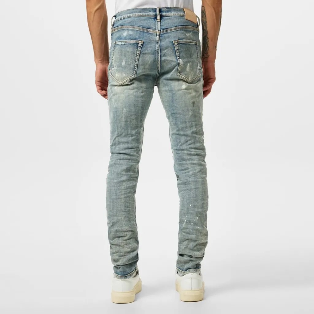 Jeans*Purple Brand Mid Rise Slim Leg Jeans in Blue