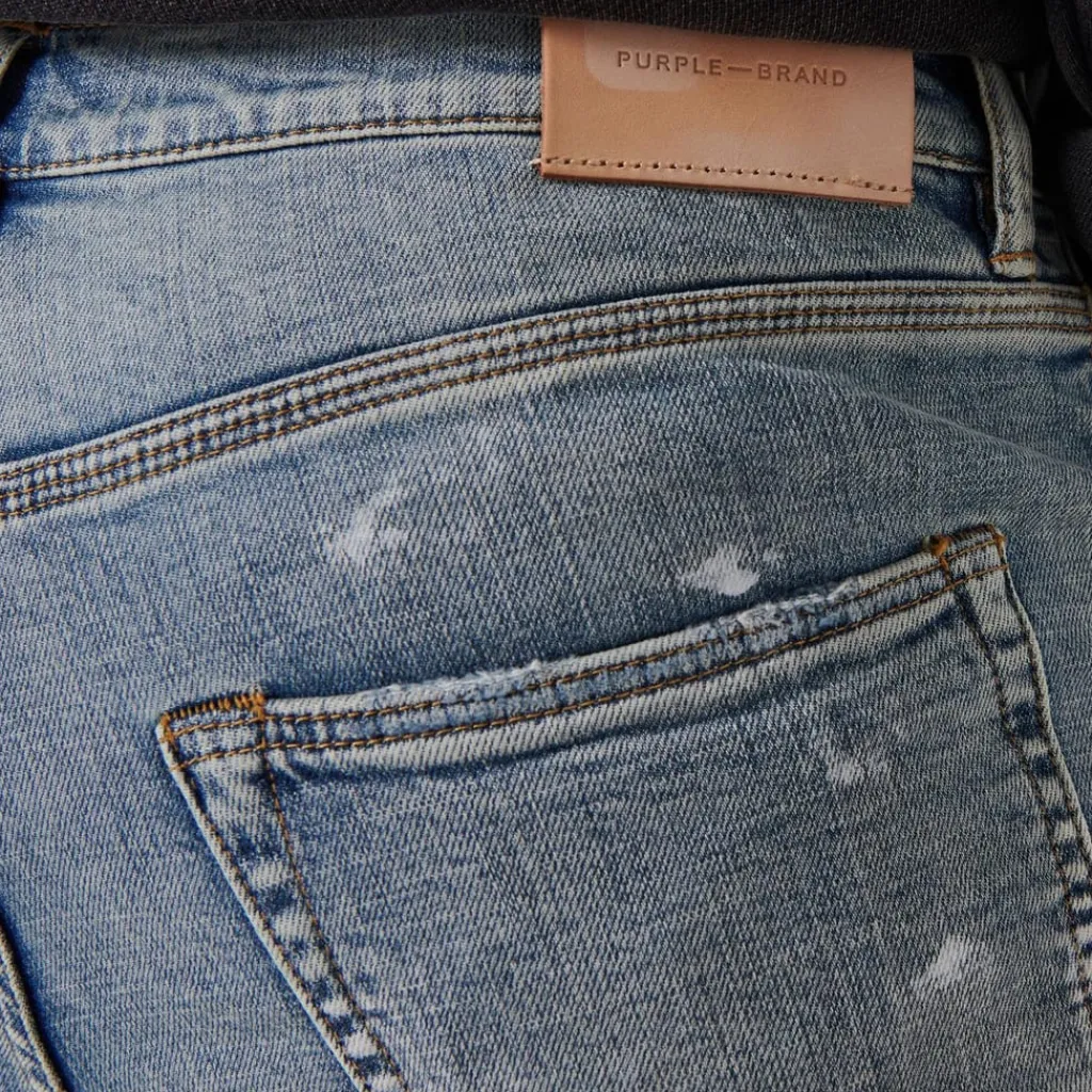 Jeans*Purple Brand Mid Rise Slim Leg Jeans in Blue