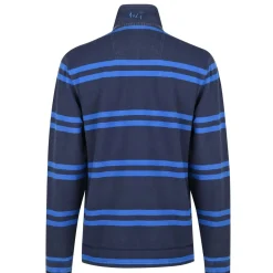 Polo Shirts*Raging Bull Stripe High Neck Relaxed Fit Sweatshirt in Blue