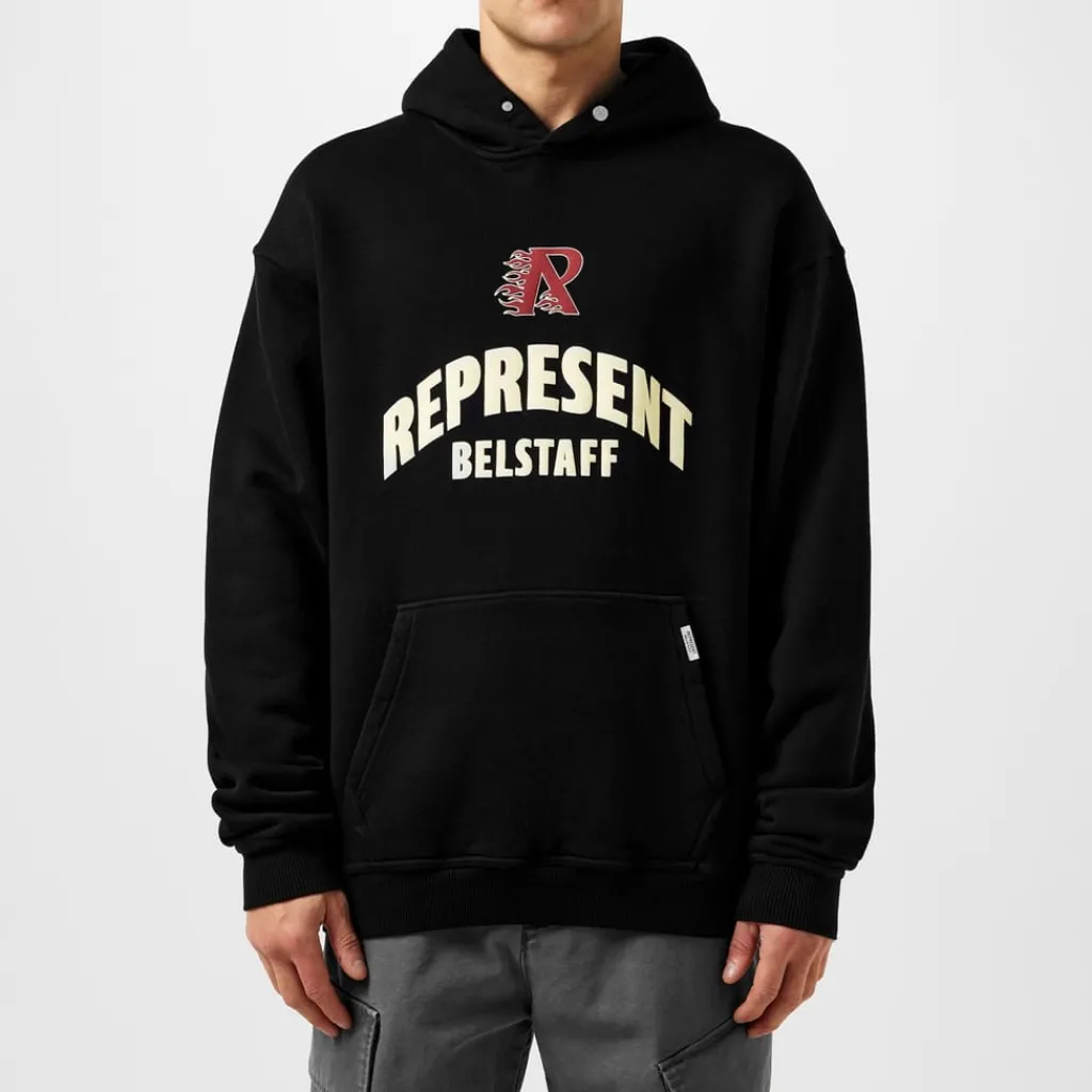Hoodies*Represent X Belong Sleeve T-Shirtaff Flame Phoenix Hoodie in Black