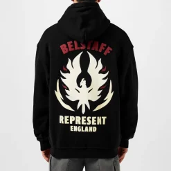 Hoodies*Represent X Belong Sleeve T-Shirtaff Flame Phoenix Hoodie in Black