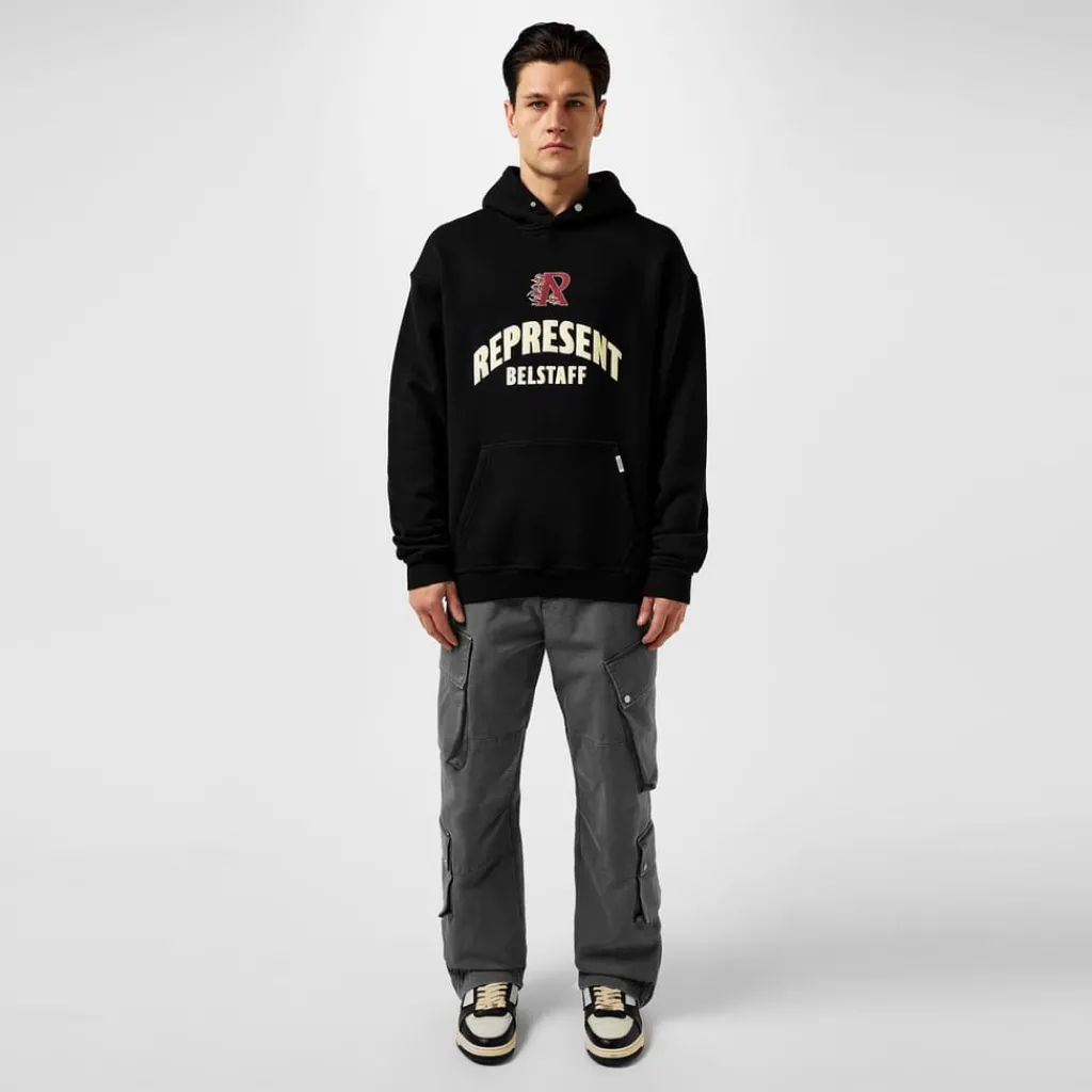 Hoodies*Represent X Belong Sleeve T-Shirtaff Flame Phoenix Hoodie in Black