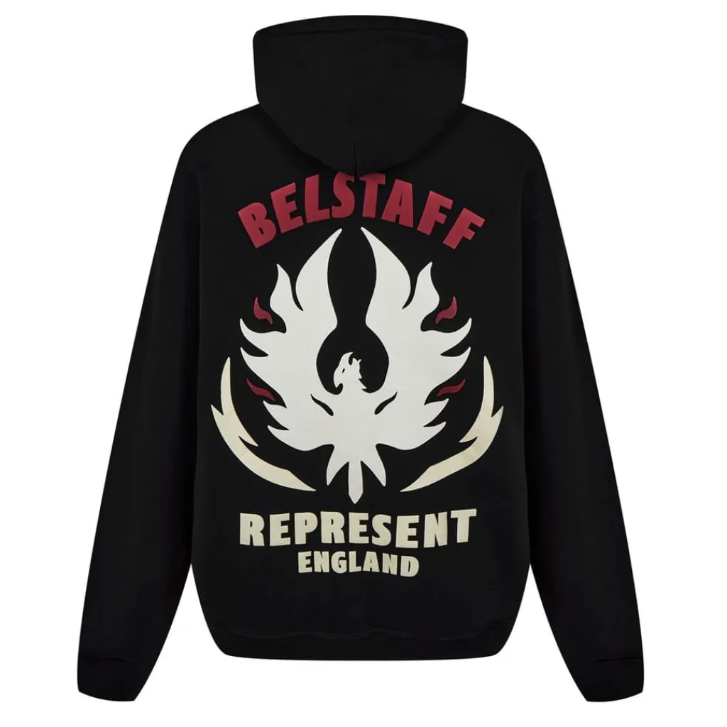 Hoodies*Represent X Belong Sleeve T-Shirtaff Flame Phoenix Hoodie in Black