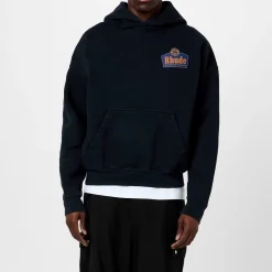 Hoodies*Rhude Grand Cru Hooded Sweatshirt in Black