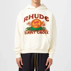 Hoodies*Rhude Saint Croix Hoodie in White