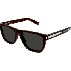 Sunglasses*Saint Laurent Metal Trimmed Sunglasses in Brown