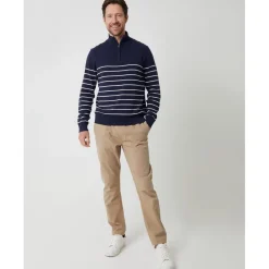 Knitwear*Saltwell Jmpr Quarter zp in Blue