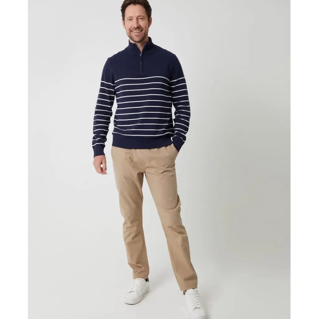 Knitwear*Saltwell Jmpr Quarter zp in Blue