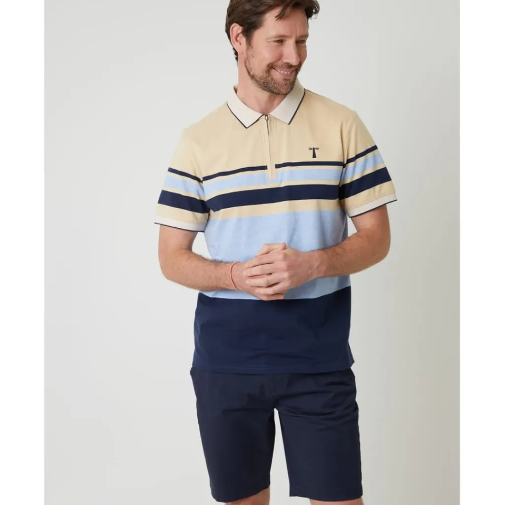 Polo Shirts*Saltwell Polo Zip in Blue