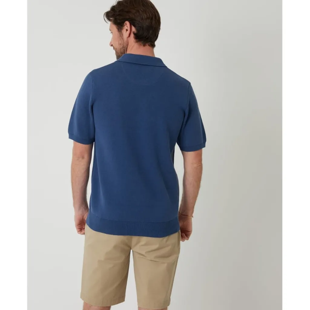 Knitwear*Saltwell Sslvzp Polo in Blue