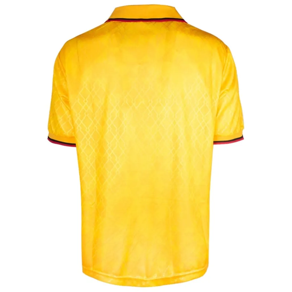 Football And Rugby Clothing*Score Draw Ac Milan Retro Third Shirt 96 Adults in Yellow