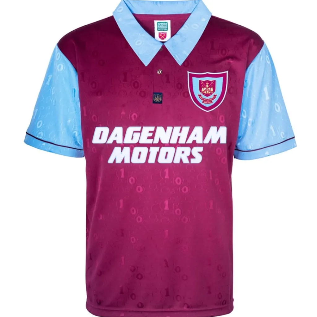 Football And Rugby Clothing*Score Draw West Ham United Home Centenary Shirt 1995 Adults in Red