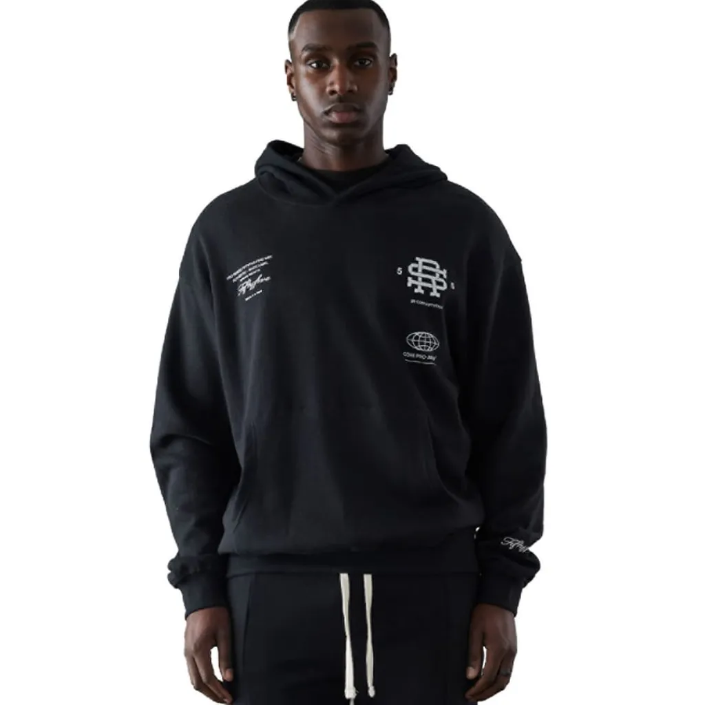 Sweatshirts|Hoodies*Series 55 Versus Front Back Logo Hoodie in Black