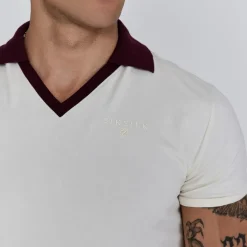 Polo Shirts*SikSilk Contrast Collared Slim Fit Polo Shirt in White