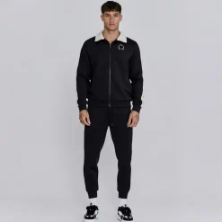 Tracksuits*SikSilk Regular Fit Crest Athletic Top in Black