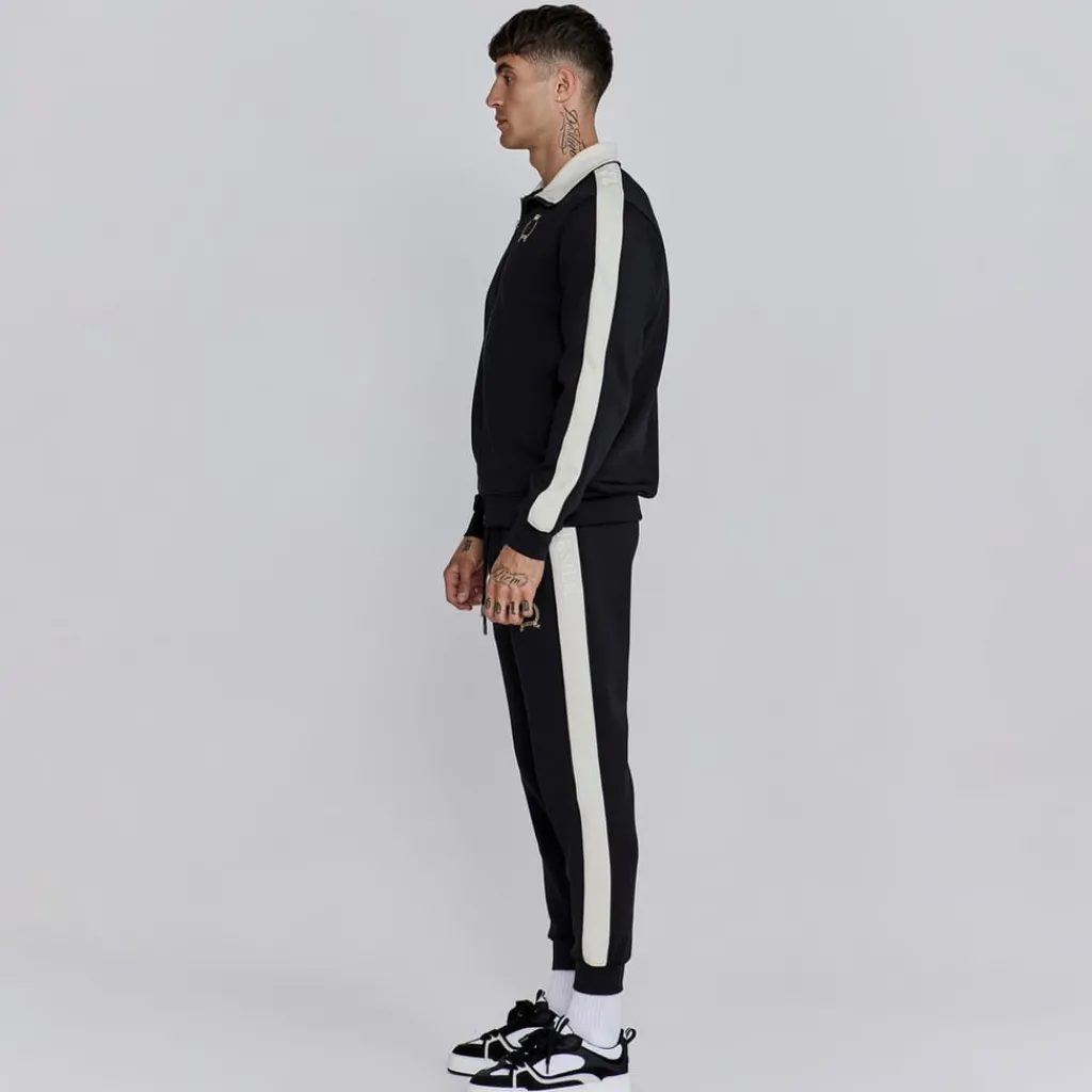 Tracksuits*SikSilk Regular Fit Crest Athletic Top in Black