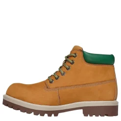 Boots*Skechers Dozer Block Heel Leather Safety Boots in Brown