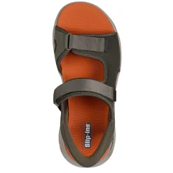 Beach Shoes*Skechers Mens Slip Ins Quarter Strap Sandal Flat Sandals in Green