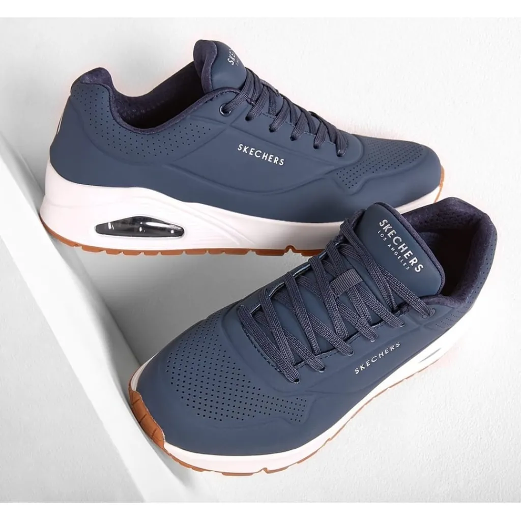 Trainers|Footwear*Skechers Mens Uno Stand On Air Trainers in Blue