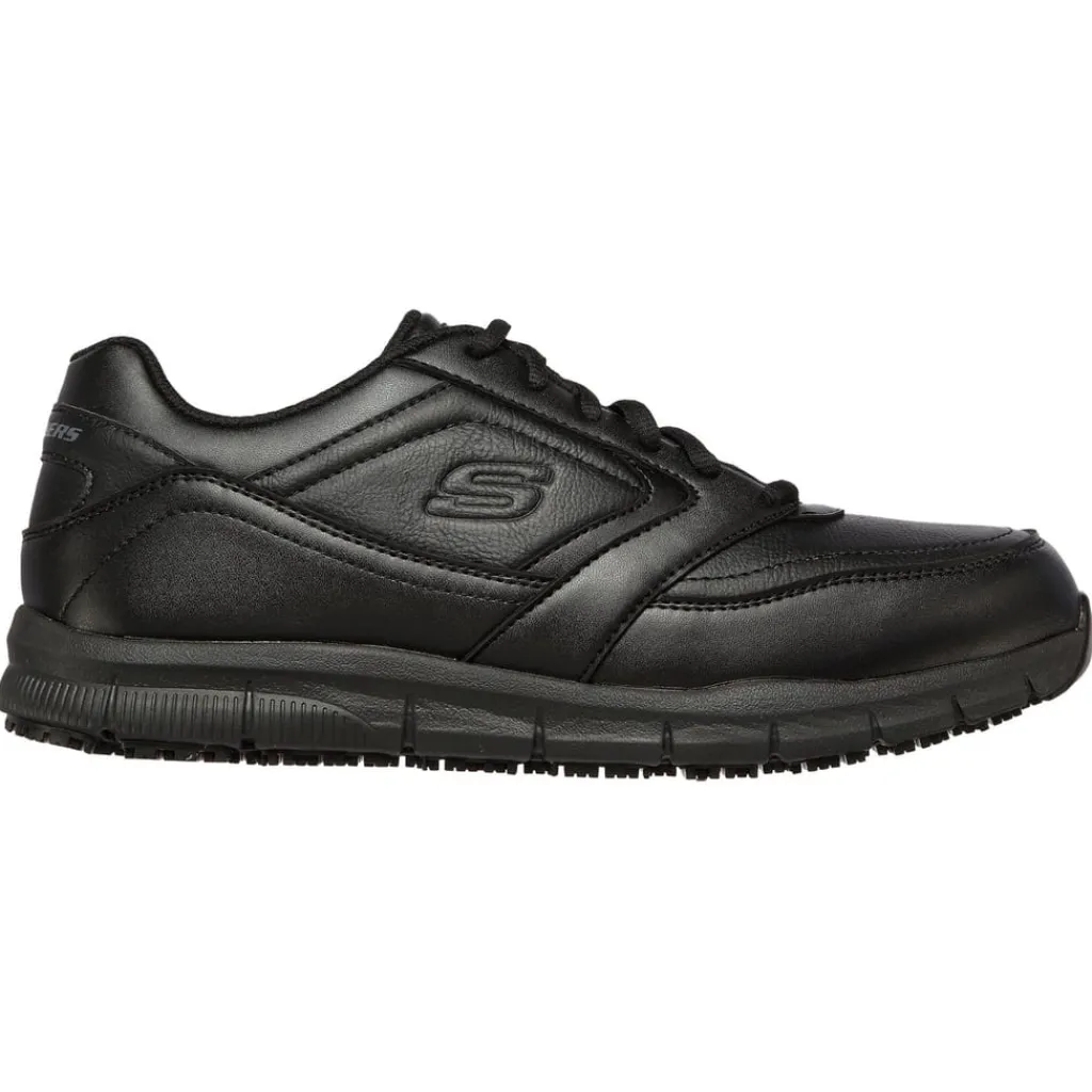 Shoes*Skechers Mens Work Relaxed Fit: Nampa Sr Work Trainers in Black