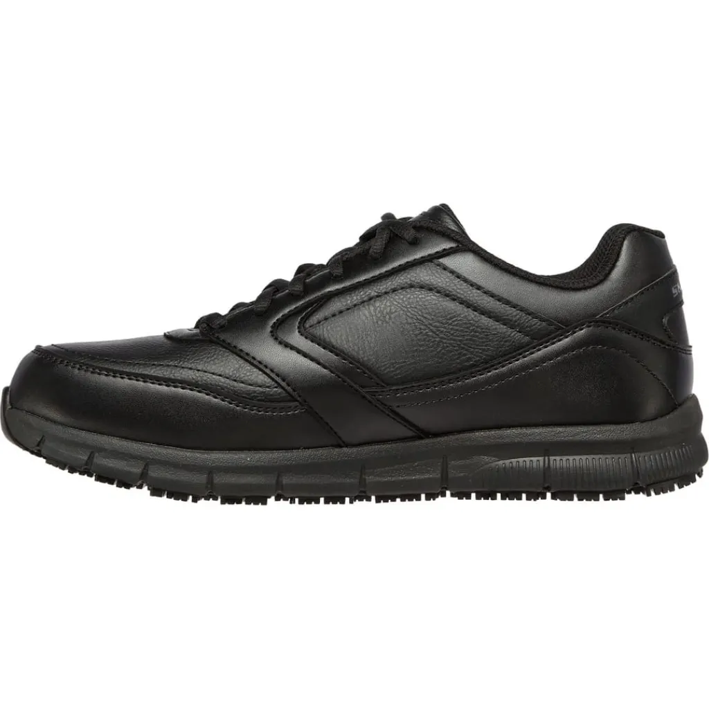 Shoes*Skechers Mens Work Relaxed Fit: Nampa Sr Work Trainers in Black