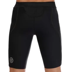 Fitness And Gym Shorts|Fitness And Gym Pants*Skins Series-3 Half Tights in Black