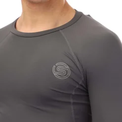 Fitness And Gymwear*Skins Series-2 Long Sleeve Top in Charcoal