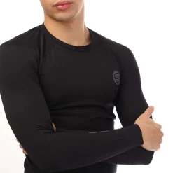 Fitness And Gymwear*Skins Series-2 Long Sleeve Top in Black
