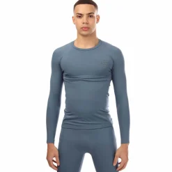 Fitness And Gymwear*Skins Series-2 Long Sleeve Top in Blue