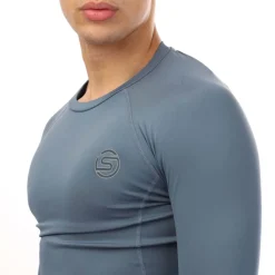 Fitness And Gymwear*Skins Series-2 Long Sleeve Top in Blue