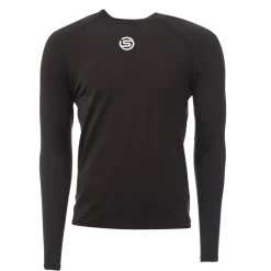 Fitness And Gymwear*Skins Series1 Regular Fit Crew Neck Top in Black