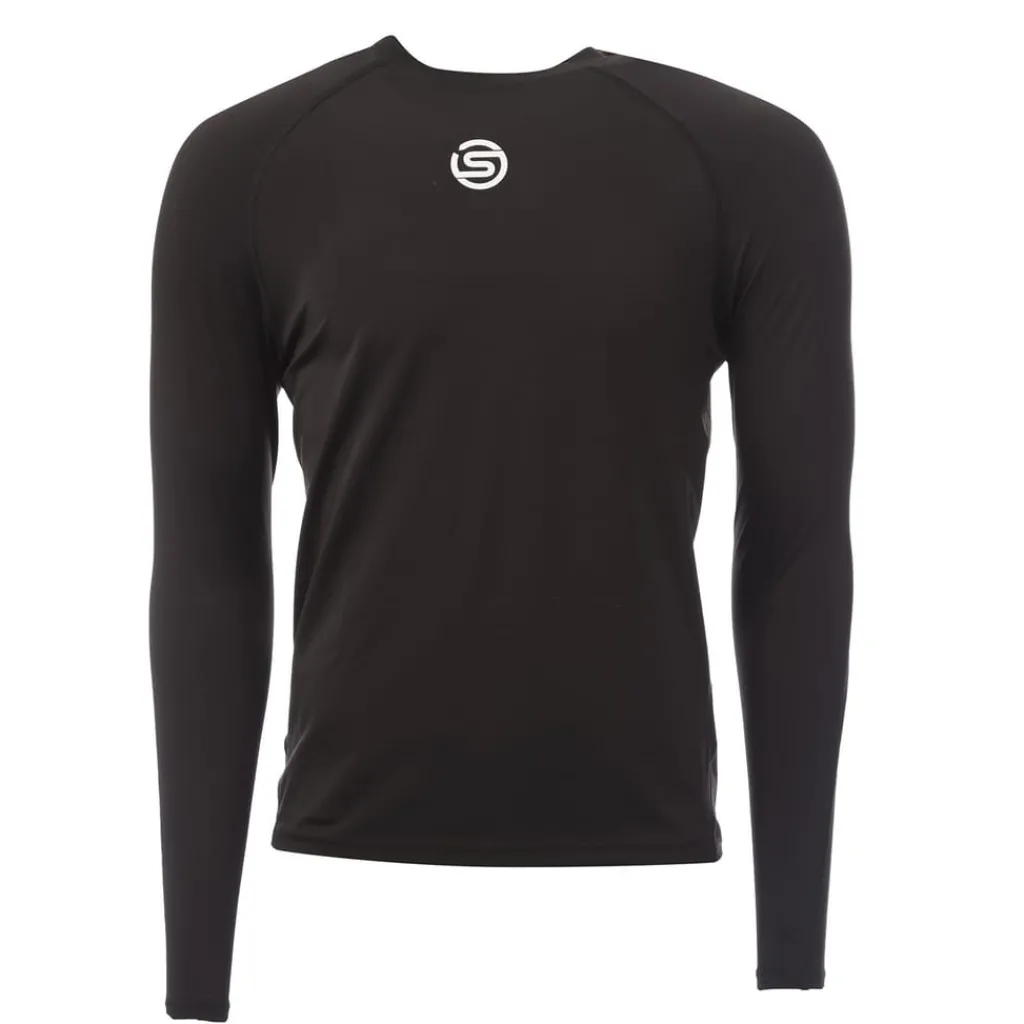 Fitness And Gymwear*Skins Series1 Regular Fit Crew Neck Top in Black