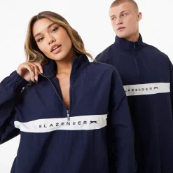 Tracksuits*Slazenger Ft. Aitch Contrast Half Zip Track Top in Blue