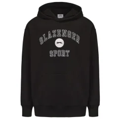 Hoodies*Slazenger Mens Fleece Large Logo Hoodie in Black