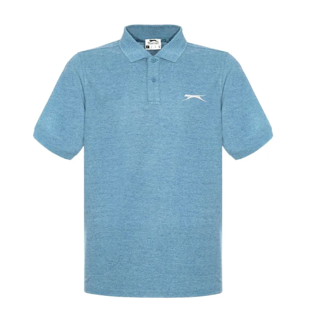 Polo Shirts*Slazenger Mens Plain Polo Shirt in Blue