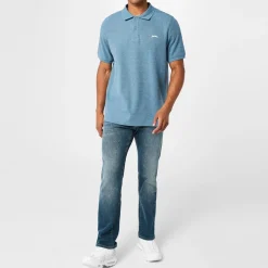Polo Shirts*Slazenger Mens Plain Polo Shirt in Blue
