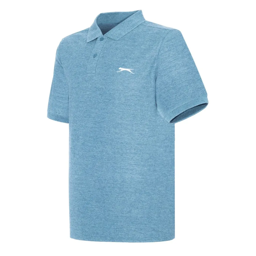 Polo Shirts*Slazenger Mens Plain Polo Shirt in Blue