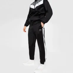 Tracksuits*Slazenger Mens Polyester Tracksuit in Black