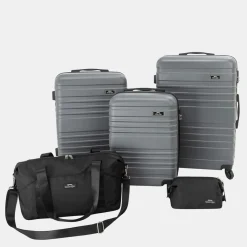 Bags*Slazenger 5pc Suitcase in Grey