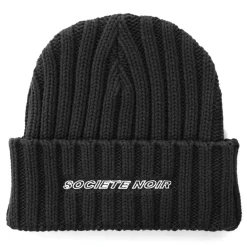 Caps-Hats*Societe Noir Noir Rib Beanie in Black