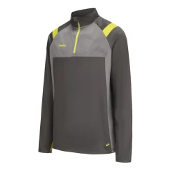 Fitness And Gym Tops*Sondico Mens Blaze Quarter Zip Football Drill Top in Grey