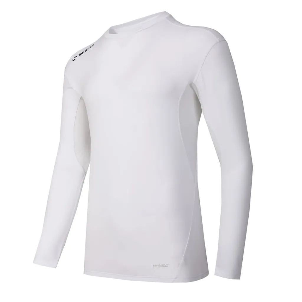 Fitness And Gymwear*Sondico Mens Core Base Long Sleeve in White