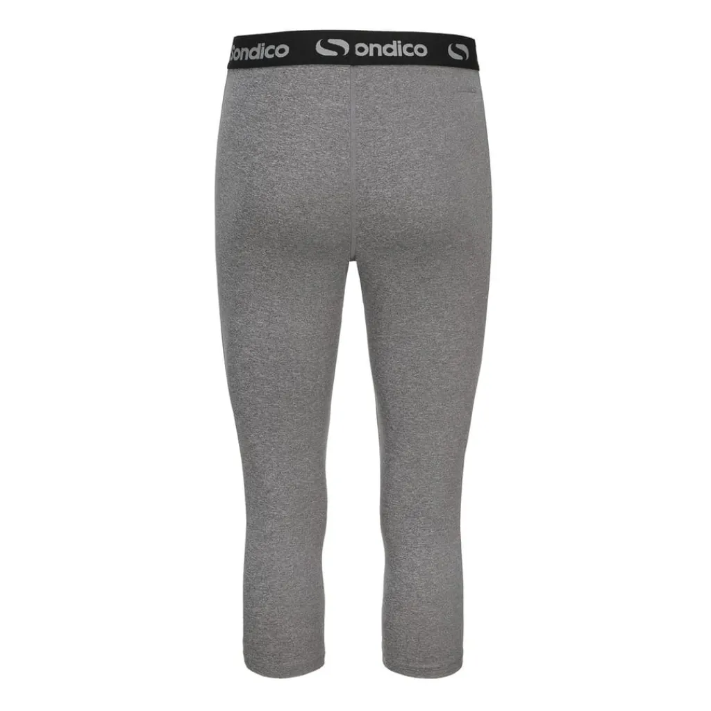 Fitness And Gymwear*Sondico Mens Core Three Quarter Base Layer Tights in Grey