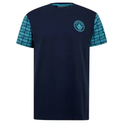 Football And Rugby Clothing*Source Lab Mens Manchester City Graphic T-Shirt in Blue