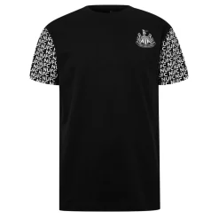 Football And Rugby Clothing*Source Lab Mens Newcastle United Graphic T-Shirt in Black