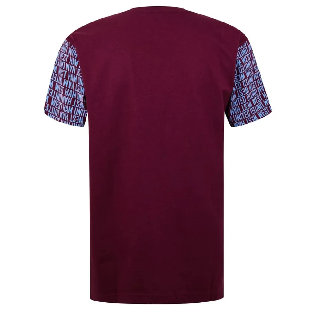 Football And Rugby Clothing*Source Lab West Ham United Graphic T-Shirt Adults in Red