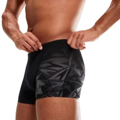 Fitness And Gymwear|Shorts*Speedo Allover V-Cut Aquashorts in Black Grey