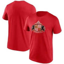 Football And Rugby Clothing*Sunderland AFC Mens Essential Logo T-Shirt in Red
